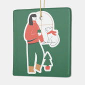 Ornement de Noël Cozy avec Fille (Gauche)