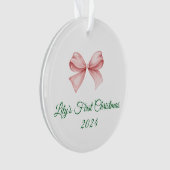 Ornement de Noël customisé avec Bow (devant)