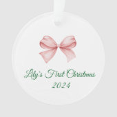 Ornement de Noël customisé avec Bow (devant)
