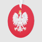 Ornement de Noël d'aigle polonais (devant)