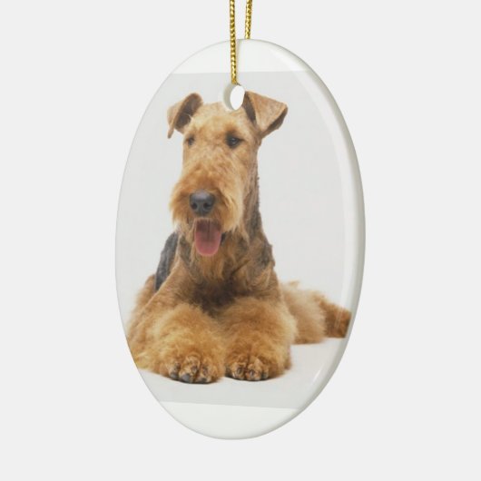 Ornement de Noël d'Airedale Terrier (Gauche)
