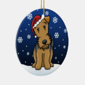 Ornement de Noël d'Airedale Terrier de bande (Droite)