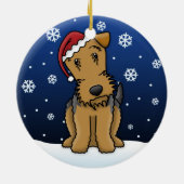 Ornement de Noël d'Airedale Terrier de bande (Dos)