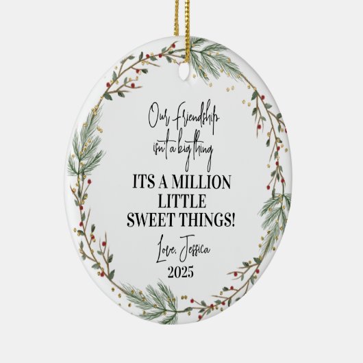 , Ornement de Noël d'amitié Meilleur cadeau d'ami (Droite)