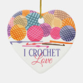 Ornement de Noël d'amour de fil de crochets de (Dos)