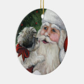 Ornement de Noël d'art de chien de Shihtzu et de (Droite)