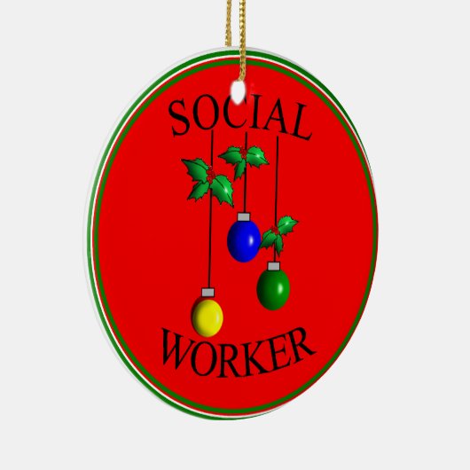 Ornement de Noël d'assistant social (Droite)