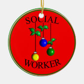 Ornement de Noël d'assistant social (Devant)