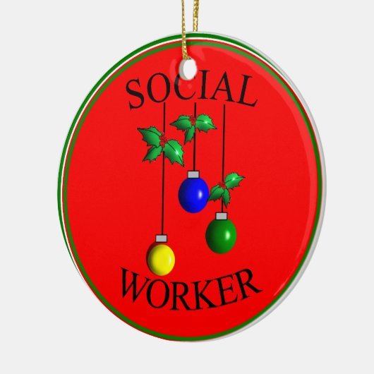 Ornement de Noël d'assistant social (Gauche)