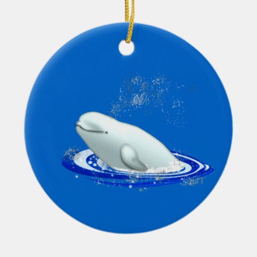 Ornement de Noël de baleine de beluga (Devant)