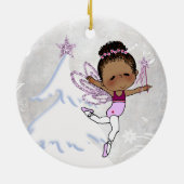Ornement de Noël de ballerine d'Afro-américain (Dos)