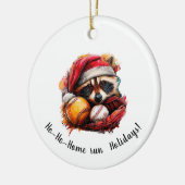 Ornement de Noël de baseball Ho-Ho-Home Run — Pers (Gauche)