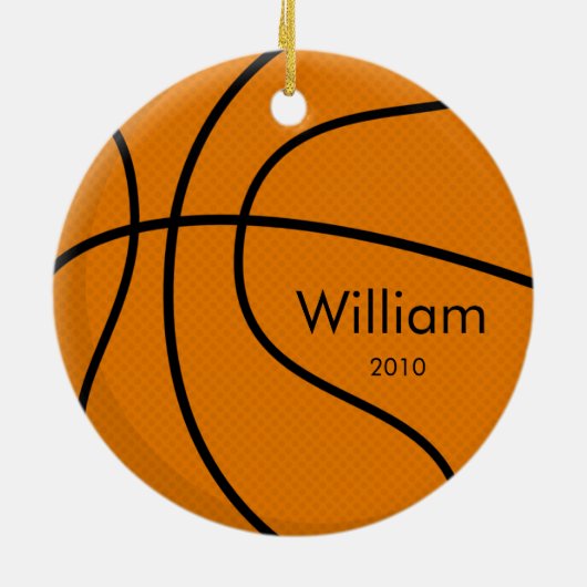 Ornement de Noël de basket-ball (Dos)