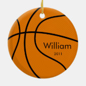 Ornement de Noël de basket-ball (Dos)