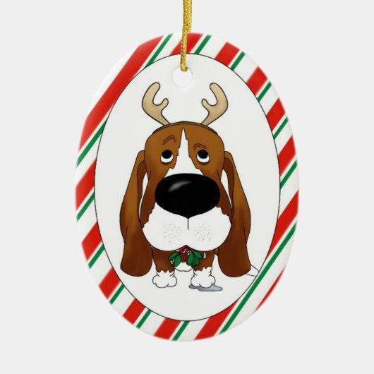 Ornement de Noël de Basset Hound (Devant)