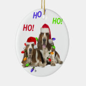 Ornement de Noël de Basset Hound Ho Ho   Ho (Droite)