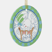 Ornement de Noël de bébé de lapin précieux (Droite)
