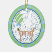 Ornement de Noël de bébé de lapin précieux (Gauche)