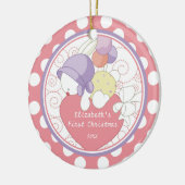 Ornement de Noël de bébé de lapin précieux (Gauche)