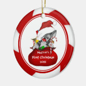 Ornement de Noël de Bébé Kitty Santa (Gauche)
