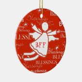 Ornement de Noël de bénédictions d'ange de (Droite)