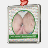 Ornement de Noël de blocs de jumeaux premier (Gauche)