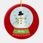 Ornement de Noël de bonhomme de neige (Dos)