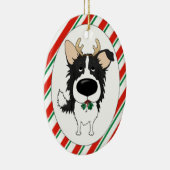 Ornement de Noël de border collie (Droite)