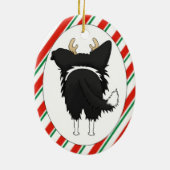 Ornement de Noël de border collie (Dos)