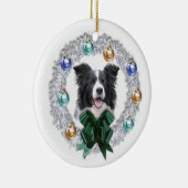 Ornement de Noël de border collie (Droite)