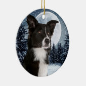 Ornement de Noël de border collie (Droite)
