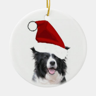 Ornement de Noël de border collie