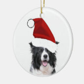 Ornement de Noël de border collie (Gauche)