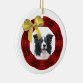 Ornement de Noël de border collie (Droite)