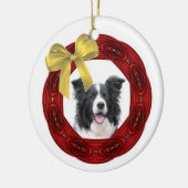 Ornement de Noël de border collie (Gauche)