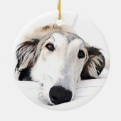 Ornement de Noël de Borzoi (Dos)