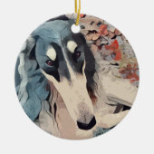 Ornement de Noël de Borzoi (Devant)