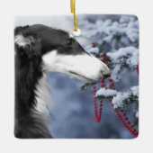 Ornement de Noël de Borzoi (Devant)