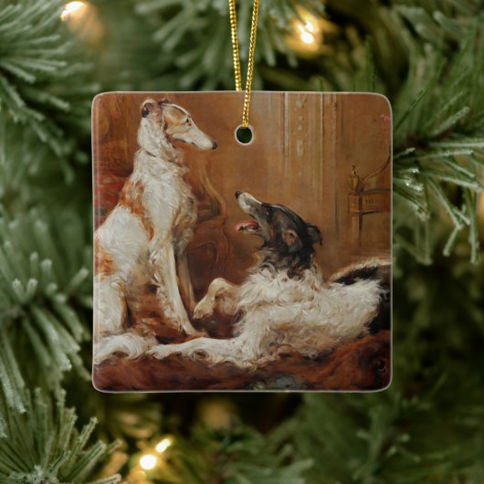 Ornement de Noël de Borzoi (Arbre)