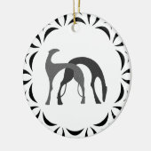Ornement de Noël de Borzoi Hound (Gauche)