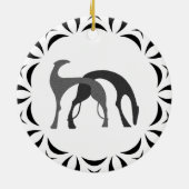 Ornement de Noël de Borzoi Hound (Dos)