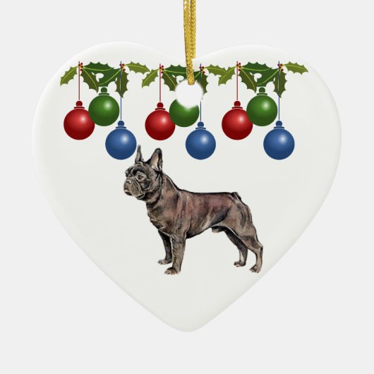 Ornement de Noël de bouledogue français (Devant)