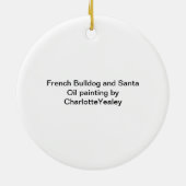 Ornement de Noël de bouledogue français et de (Dos)