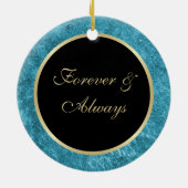 Ornement de Noël de bouton de plume de paon ęr (Dos)