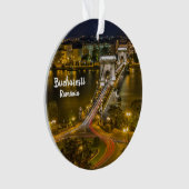 Ornement de Noël de Bucarest Roumanie (devant)