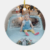 Ornement de Noël de Camion de ferme rustique (Dos)