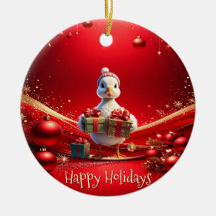 Ornement de Noël de canard mignon