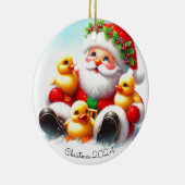 Ornement de Noël de canetons de Santa (Droite)