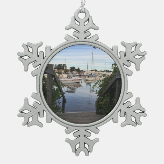 Ornement de Noël de Cape Cod -- Port de Falmouth (Devant)