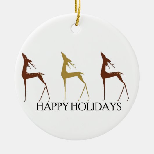 Ornement de Noël de cerfs communs de Noël (Devant)
